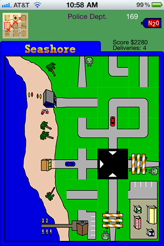 Crazy Courier seashore district screen shot